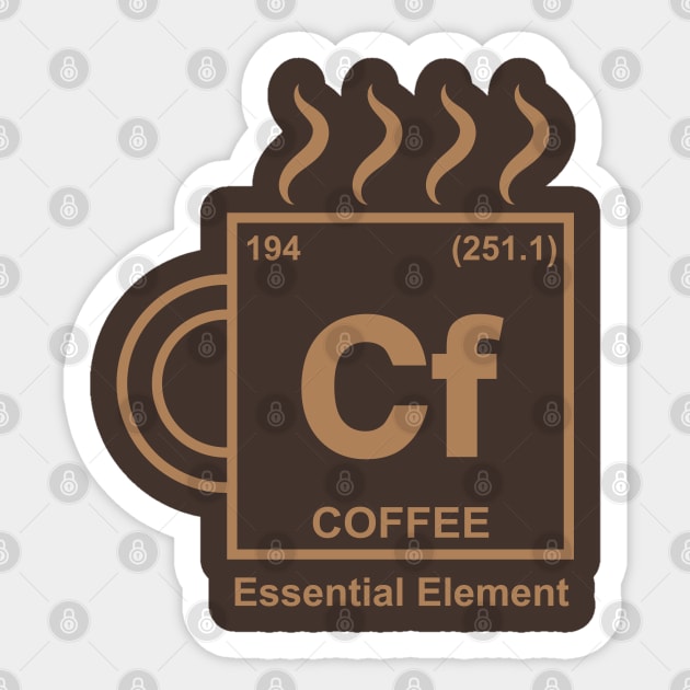 Coffee Essential Element Sticker by Alema Art